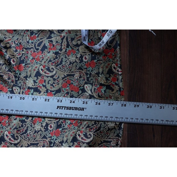 Vintage Leslie Fay printed floral Rose paisley banded collar Silk button up 18W - Picture 11 of 11